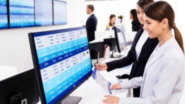 Travel agency in Bac Tu Liem assists customers.