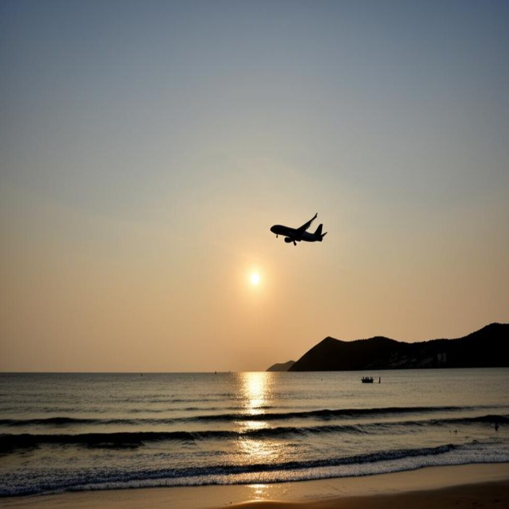 Long Hai beach sunset, peaceful travel destination.